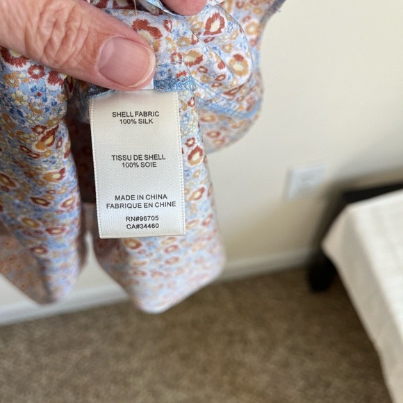 Rebecca Taylor Violet Fleur Silk Mini Dress Blue Combo size Med - Picture 7 of 16